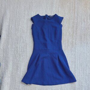 Mango textured blue dress (XXS)